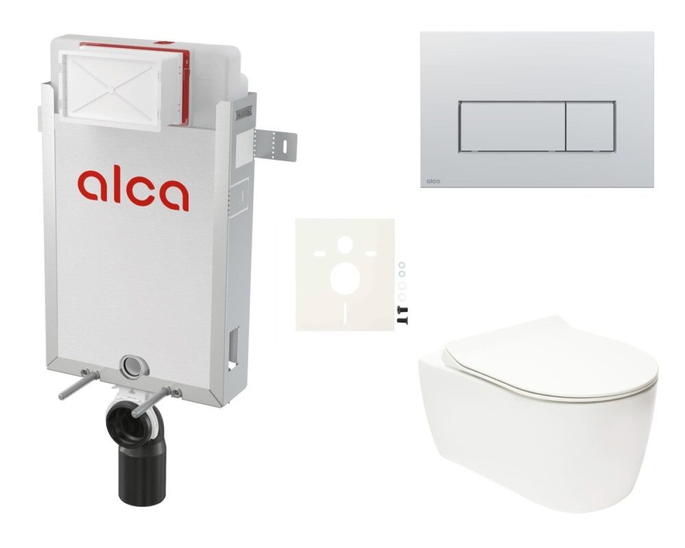Cenově zvýhodněný závěsný WC set Alca k zazdění + WC Glacera Alfa SIKOAA9