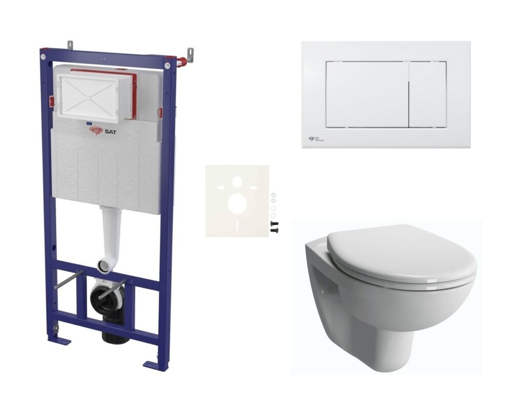 Cenově zvýhodněný závěsný WC set SAT do lehkých stěn / předstěnová montáž+ WC Vitra Normus SIKOSSNORBO20K