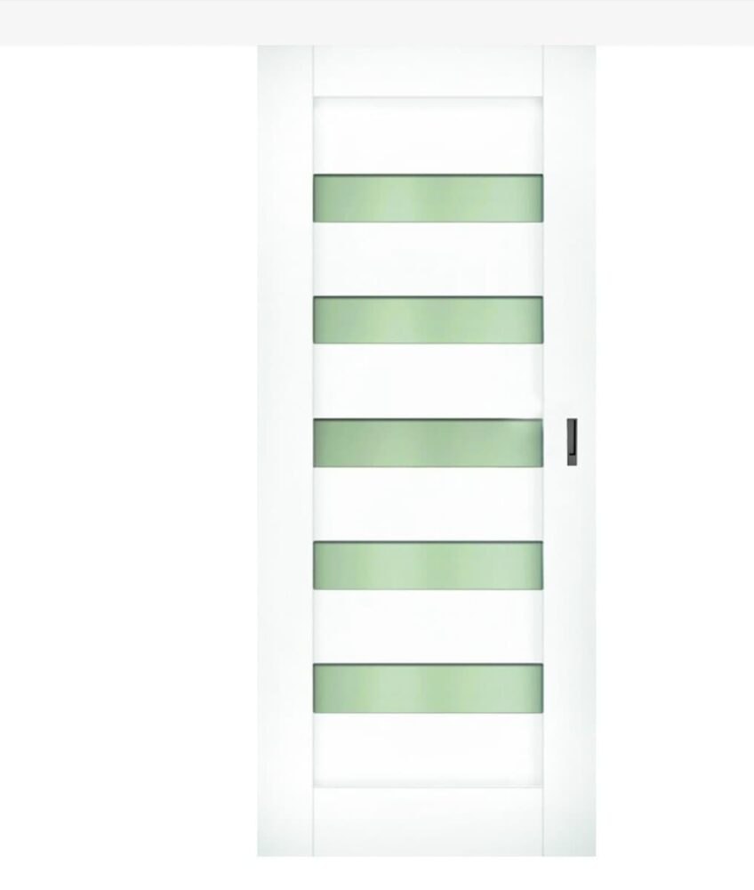 Interiérové dveře Naturel Accra posuvné 80 cm bílé ACCRACPLB80PO + posuvný posuvný systém